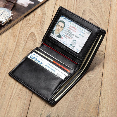 Wallet for Men PU Leather Slim Bifold Wallet Credit Card Holder