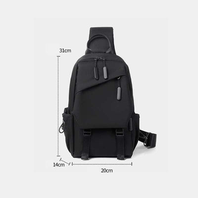 Sling Bag for Men Abrasion Resistant Casual Oxford Crossbody Backpack