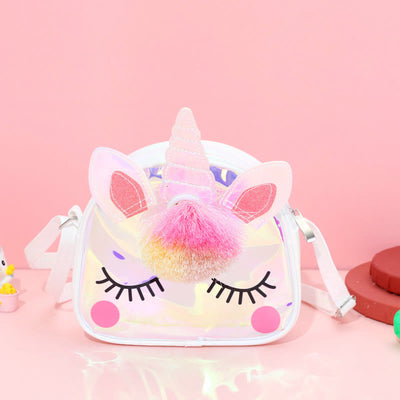 Crossbody Bag For Kids Cute Cartoon Unicorn TPU Travel Bag