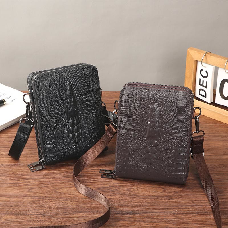 Detachable Strap Phone Bag For Women Embossing Leather Crossbody Bag