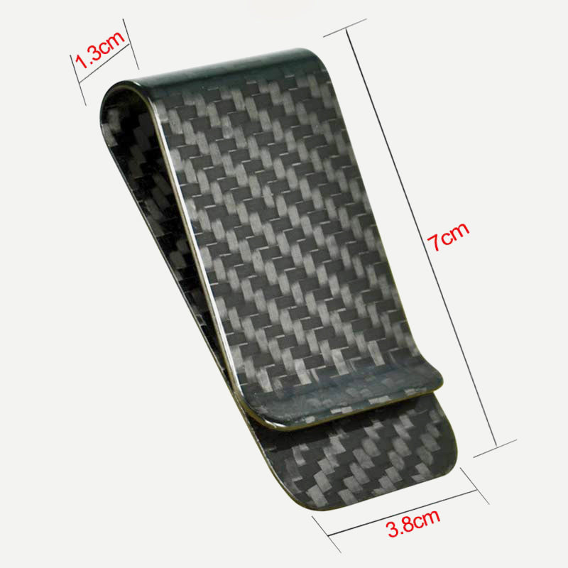 Slim Carbon Fiber Money Clip Minimalist Wallet Business Card Holder