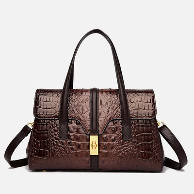 Handbags For Women Crocodile Pattern Leather Crossbody Carry Tote