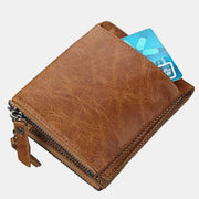Large Capacity Leather Wallet RFID Blocking Bifold Flip Mens Wallet