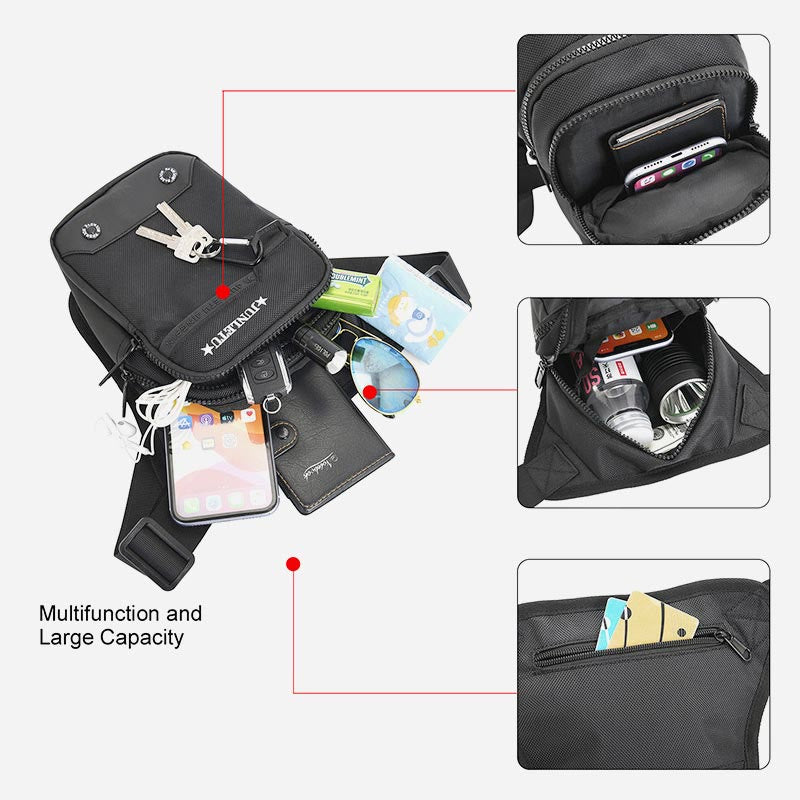 Leg Bag For Men Large Capacity Waterproof Polyester Phone Bag