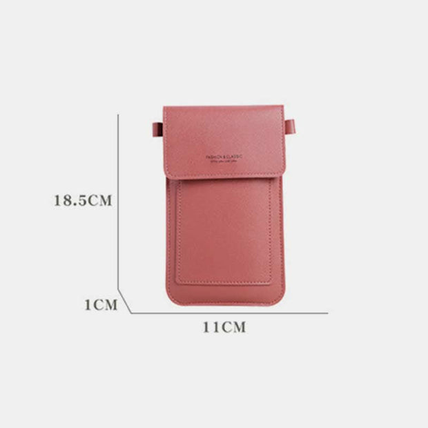 Lightweight Mini Shoulder Phone Bag for Women with Touch Screen Window