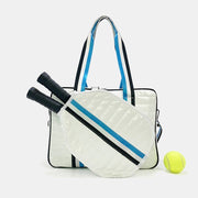 Pickleball Racket Bag For Sports Down Cotton Striped Crossbody Bag