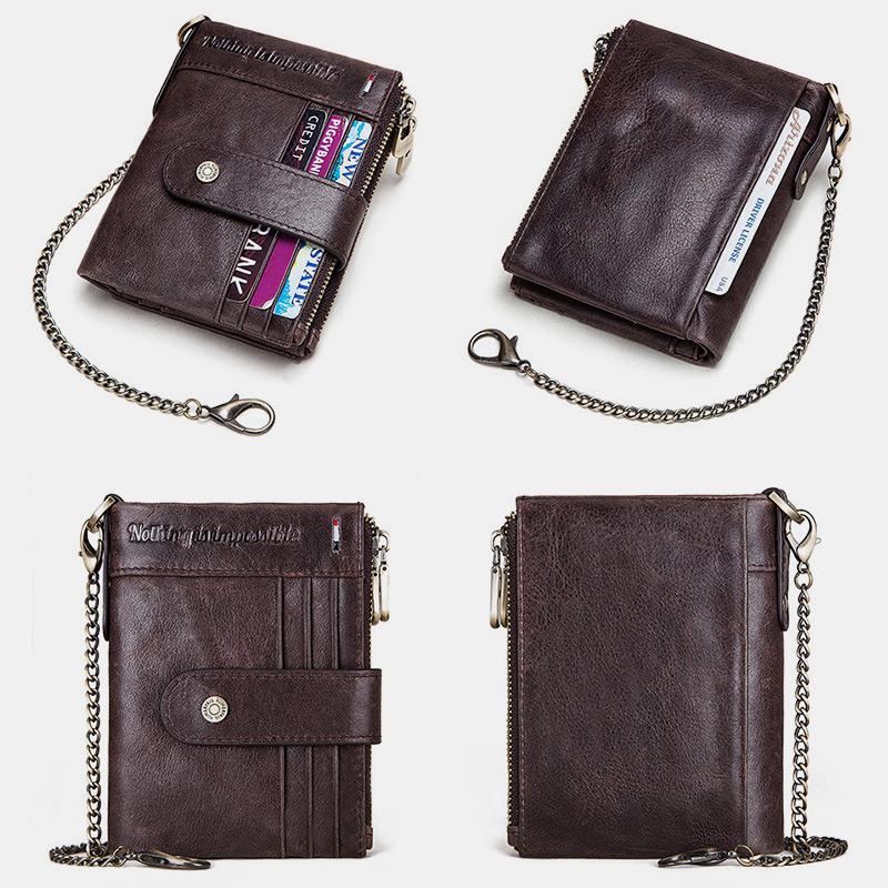 RFID Large Capacity Anti-theft Wallet With Chain