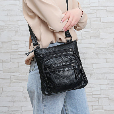 High Capacity Soft Leather Crossbody Bag Shoulder Bag