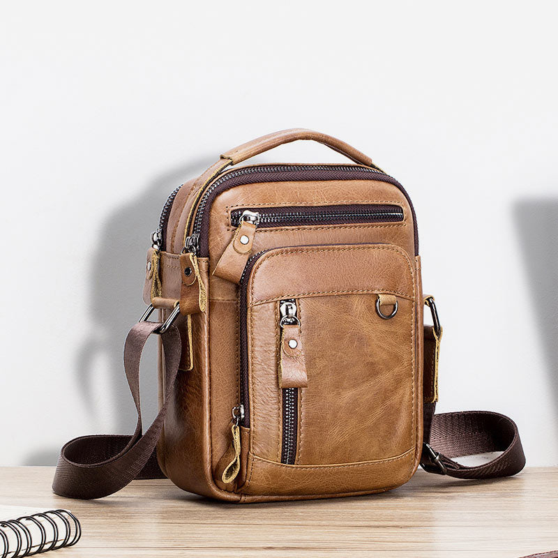 High Quality Retro Multi-Pocket Business Crossbody Bag