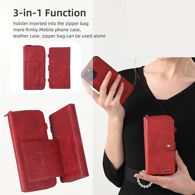 Wallet Phone Case For iPhone Crossbody Multifunctional PU Leather Wallet