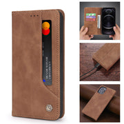 iPhone 13 Pro Max Leather Wallet Case Magnetic Case with Stand Card Slot