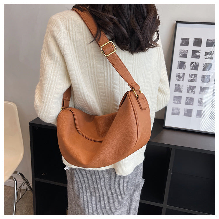 Crossbody Bag for Women Simple Casual PU Leather Hobo Bag