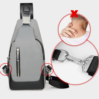 USB Charging Waterproof Sling Bag