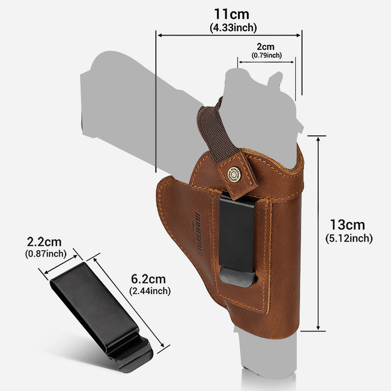 Women Men Outdoor Tactics Holster Outside The Waistband Leather Holster