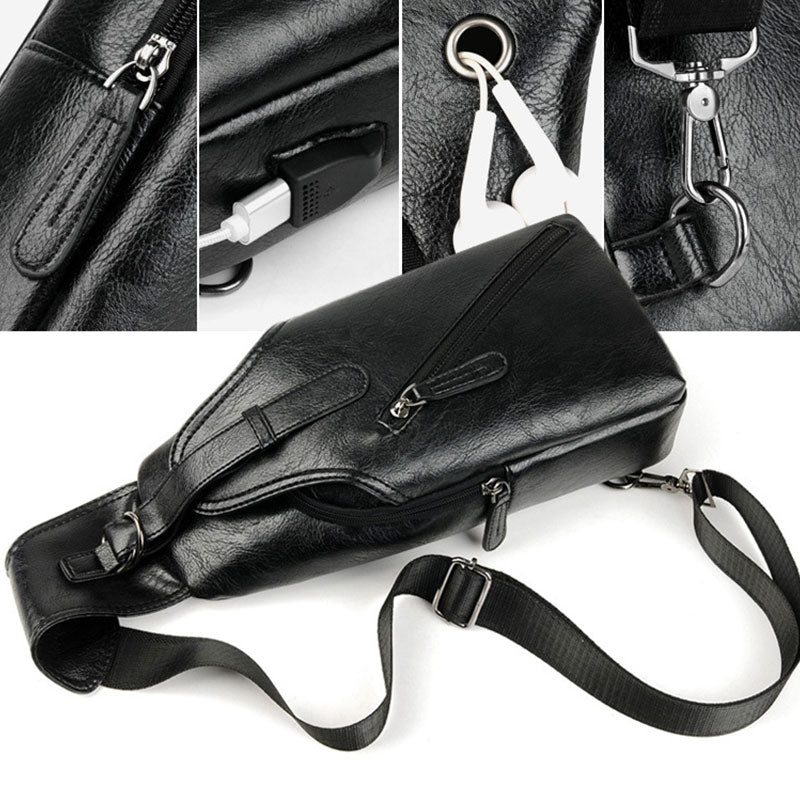 Anti-theft USB Charging Waterproof Sling Bag