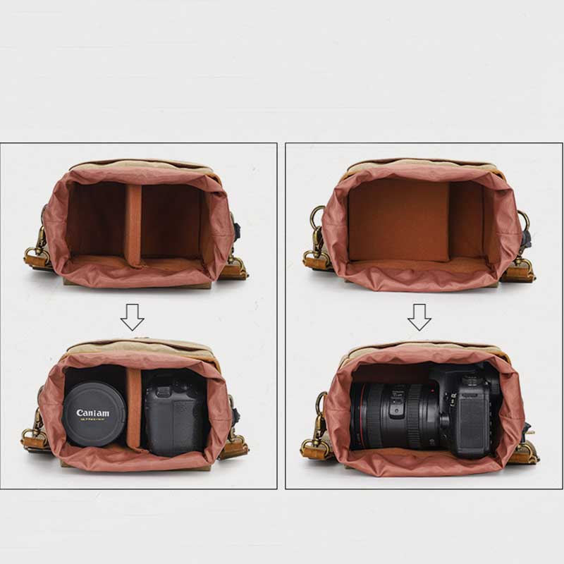 Vintage Waterproof Canvas Shoulder Camera Bag