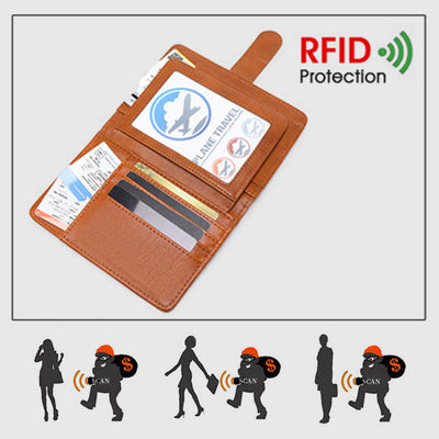 Passport Holder Multi-slot RFID Blocking Card Holder Travel Passport Cover