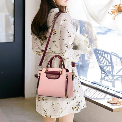 Elegant Top Handle Satchel Crossbody Bag