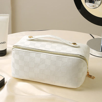 Cosmetic Bag For Women Travel Handy PU Leather Makeup Bag