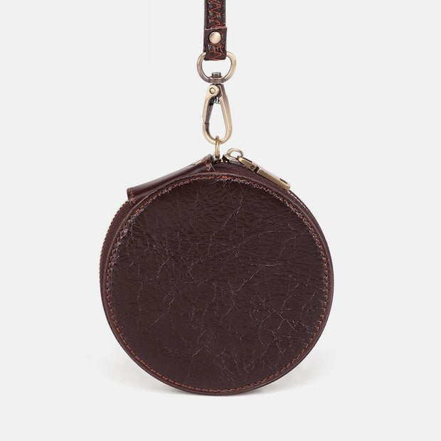 Genuine Leather Cute Retro Round Coin Purse