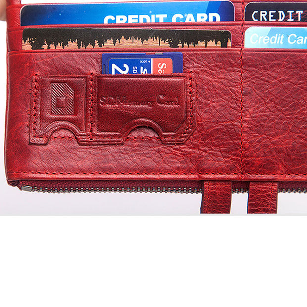 Genuine Leather Large Capacity Wallet