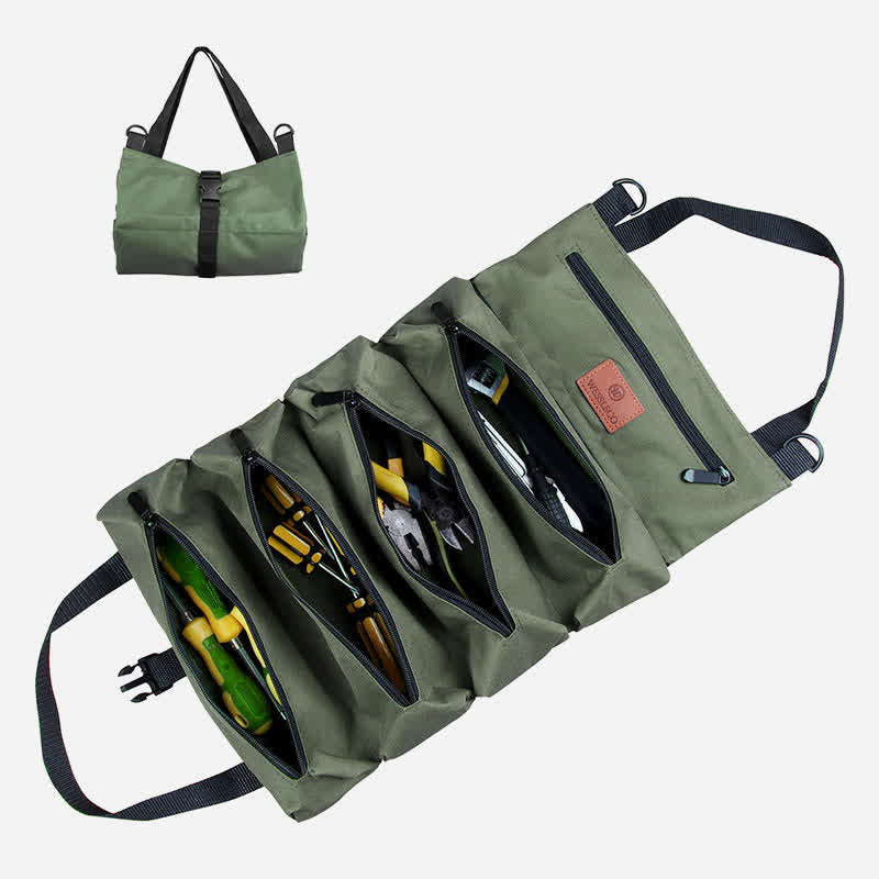 Roll Up Tool Bag Waterproof Multi-Slot Tool Organizer for Home Workshop