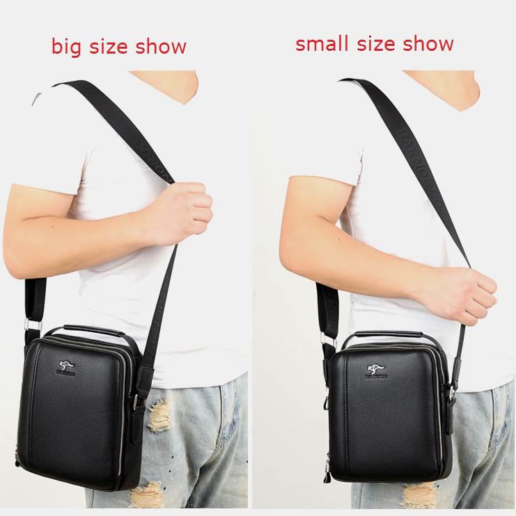 Messenger Bag for Men PU Leather Minimalist Business Crossbody Bag