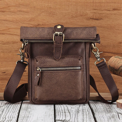 Waist Bag For Men Multifunctional Outdoor Sports Wear Belt Leather Bag