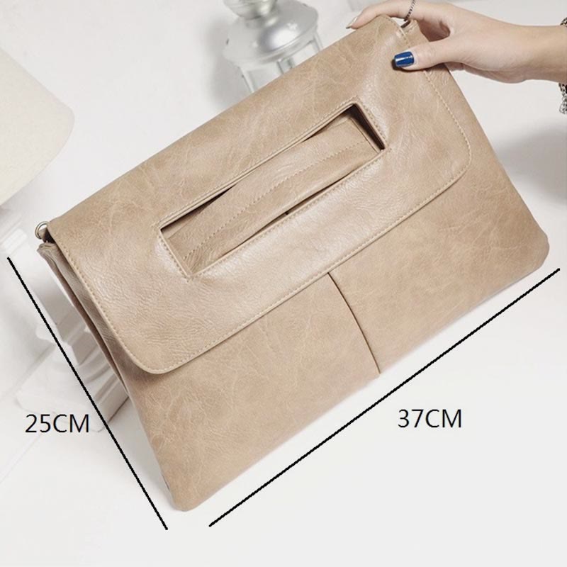 Vegan Leather Shoulder Bag Clutch For Women Fashion Handbag with Crossbody Strap