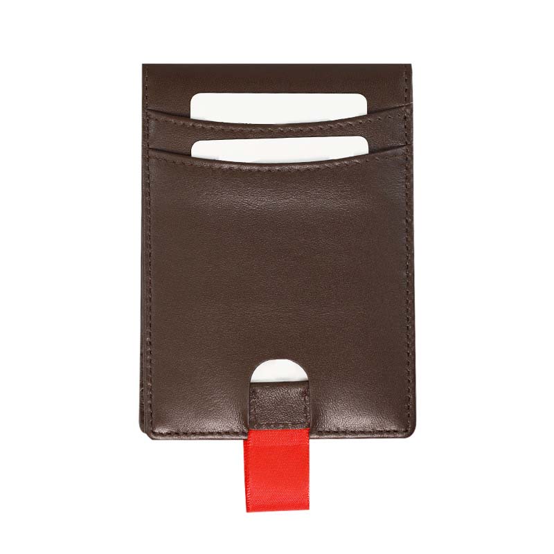 Quick Access Carbon Leather Airtag Wallet