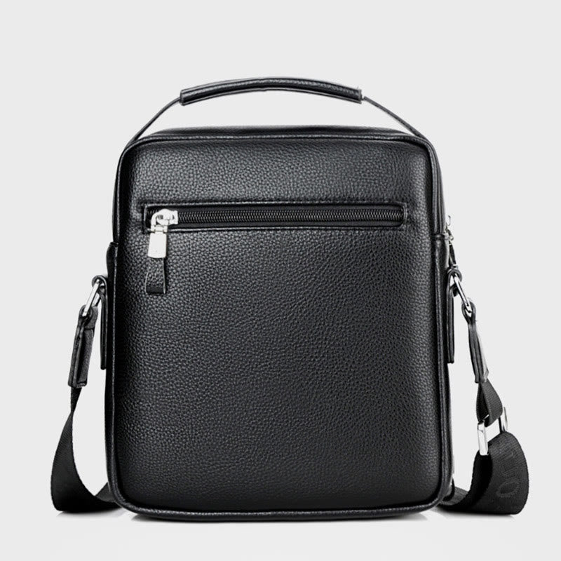 Messenger Bag for Men PU Leather Minimalist Business Crossbody Bag