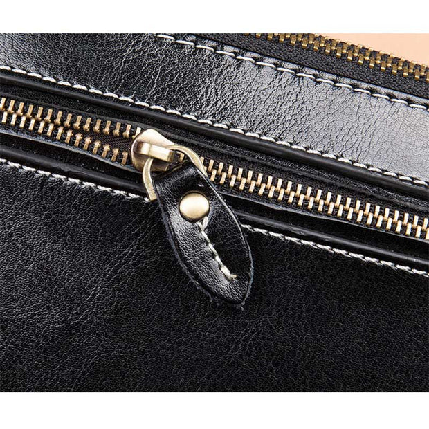 Multi-pocket Leather Clutch Bag Women's Crossbody Bag Phone Bag Mini Purse