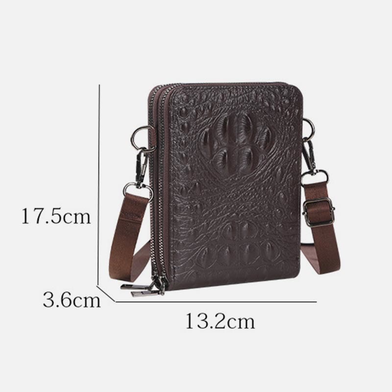 Detachable Strap Phone Bag For Women Embossing Leather Crossbody Bag