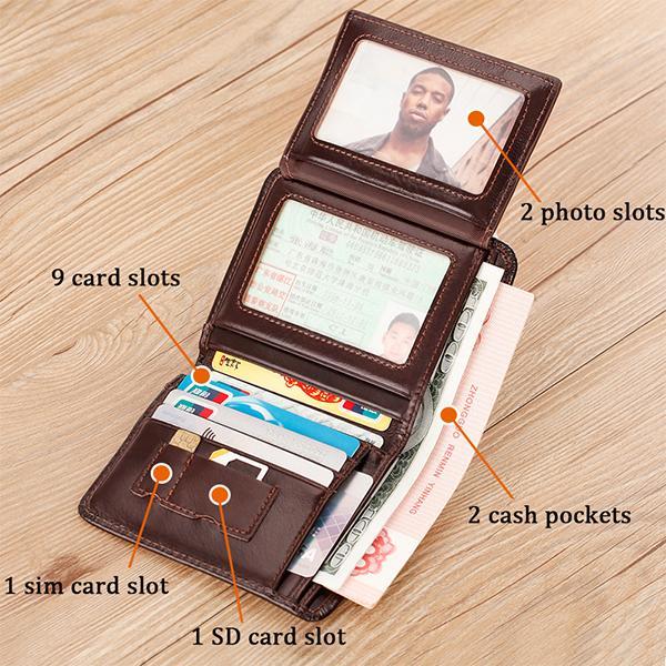 RFID Multifunctional Leather Wallet