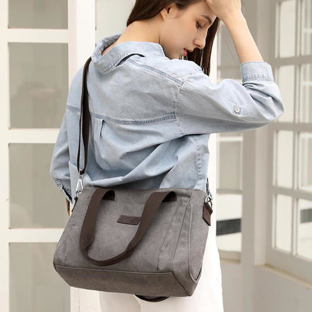 Limited Stock: Women's Canvas Tote Shoulder Handbag