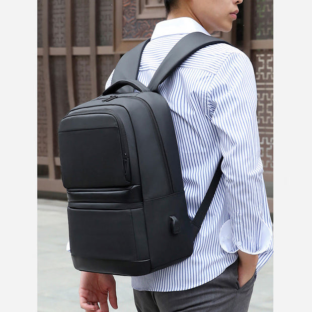 Gentle Backpack For Men USB Charging Business Large Laptop Bag