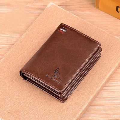 Mens RFID Blocking Wallet Soft PU Leather Credit Card Holder