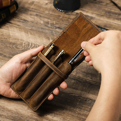 Pencil Case For Business Vintage Creative Leather Pen Case