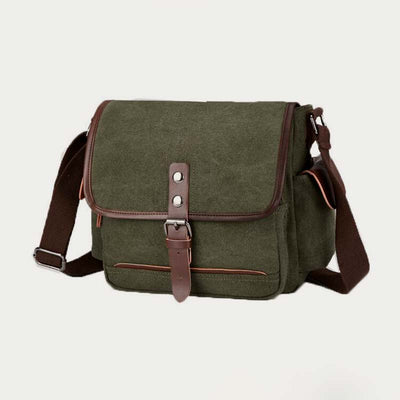 Unisex Retro Canvas Bag Large Functional Crossbody Bag Messenger Bag