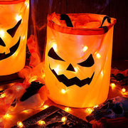 FREE TODAY: Halloween Candy Bag LED Lighted Pumpkin Goodies Bag