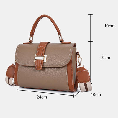 Top-Handle Bag for Women PU Leather Minimalist Crossbody Shoulder Bag