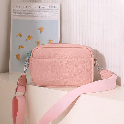 Wide Detachable Strap Shoulder For Women Faux Leather Crossbody Bag