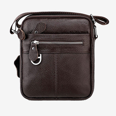 Crossbody Man Purse Minimalist Genuine Leather Single Shoulder Bag