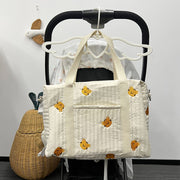 Diaper Bag Tote Soft Cotton Mommy Shoulder Bag Handbag Baby Bag