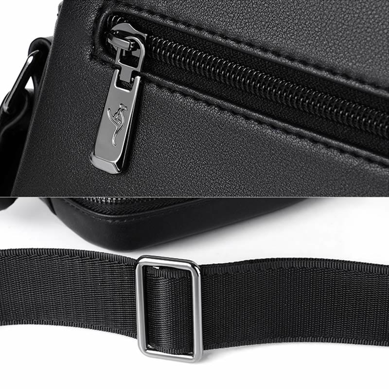 Messenger Bag for Men Soft PU Leather Casual Crossbody Handbag