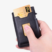 RFID Tracker Wallet Anti-theft Retro Pu Leather Airtag Compatible
