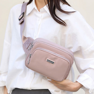 Minimalist Triple Compartment Waist Bag For Women Portable Crossbody Bag