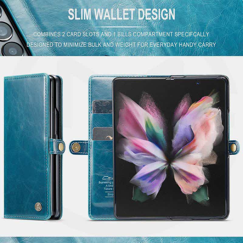 Folio Flip Phone Case PU Leather Wallet for Samsung Galaxy Z Fold 4 /Z Fold 3 / Z Fold 5