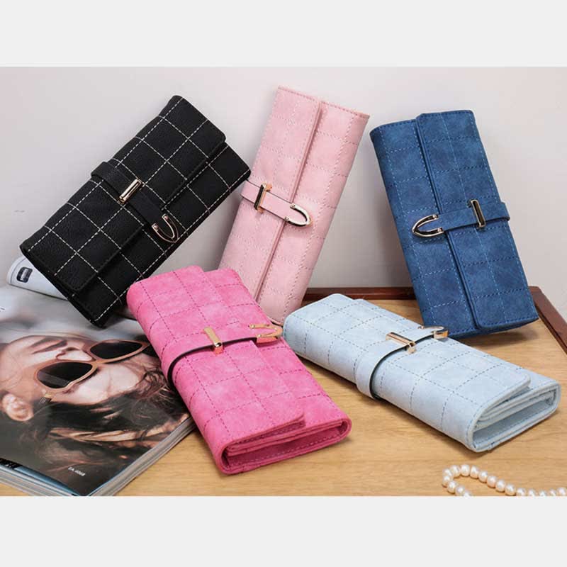 Multi-slot Fashion Women's Leather Wallet Trifold Long Wallet Card Holder