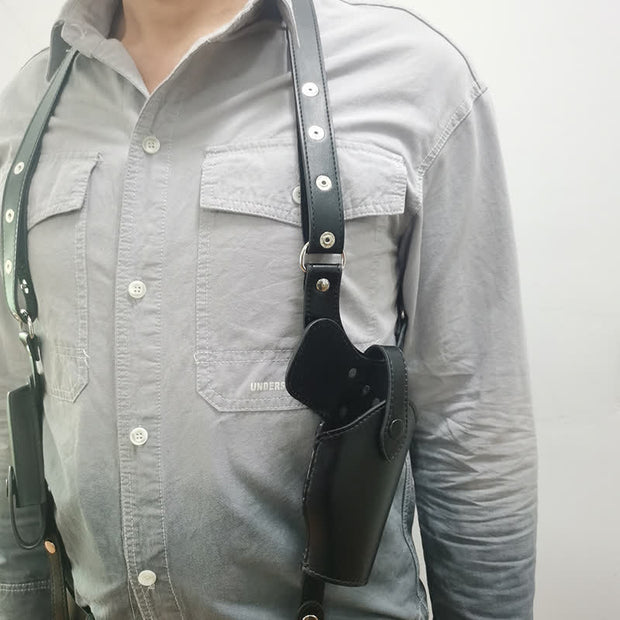 Leather Underarm Concealed Holster Adjustable Pocket Shoulder Armpit Bag